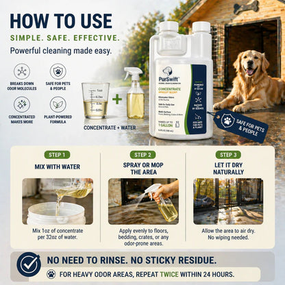 PurSwift™ Kennel Odor Eliminator – Apricot Freshness for Tough Pet Odors