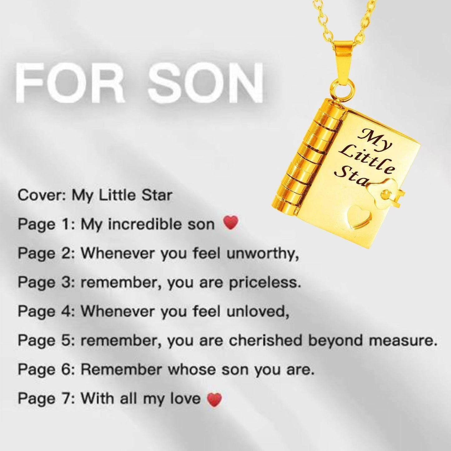 Final 3 Hours: 70%OFF🔥Book Necklace for Granddaughter