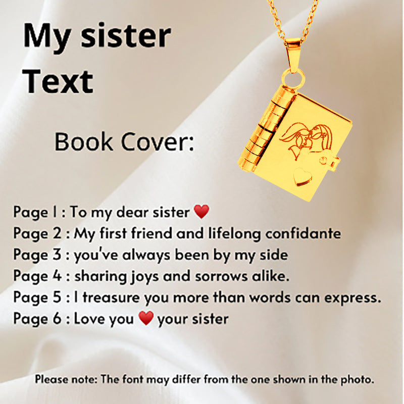 Final 3 Hours: 70%OFF🔥Book Necklace for Granddaughter