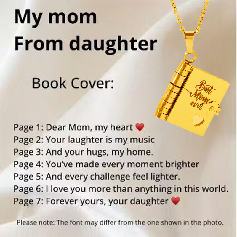 Final 3 Hours: 70%OFF🔥Book Necklace for Granddaughter