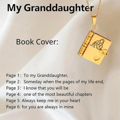 Final 3 Hours: 70%OFF🔥Book Necklace for Granddaughter