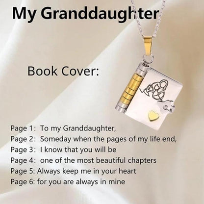 Final 3 Hours: 70%OFF🔥Book Necklace for Granddaughter