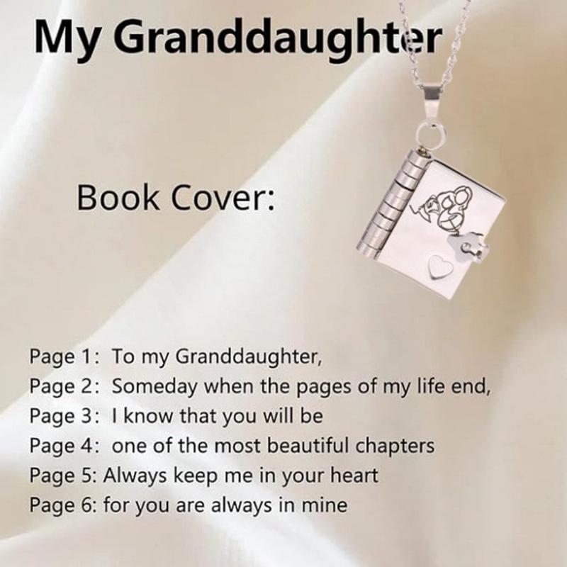 Final 3 Hours: 70%OFF🔥Book Necklace for Granddaughter